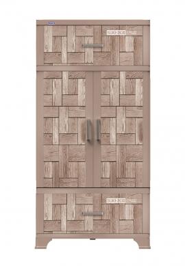 Tủ giày Suki 2 cánh 2 ngăn xám gỗ